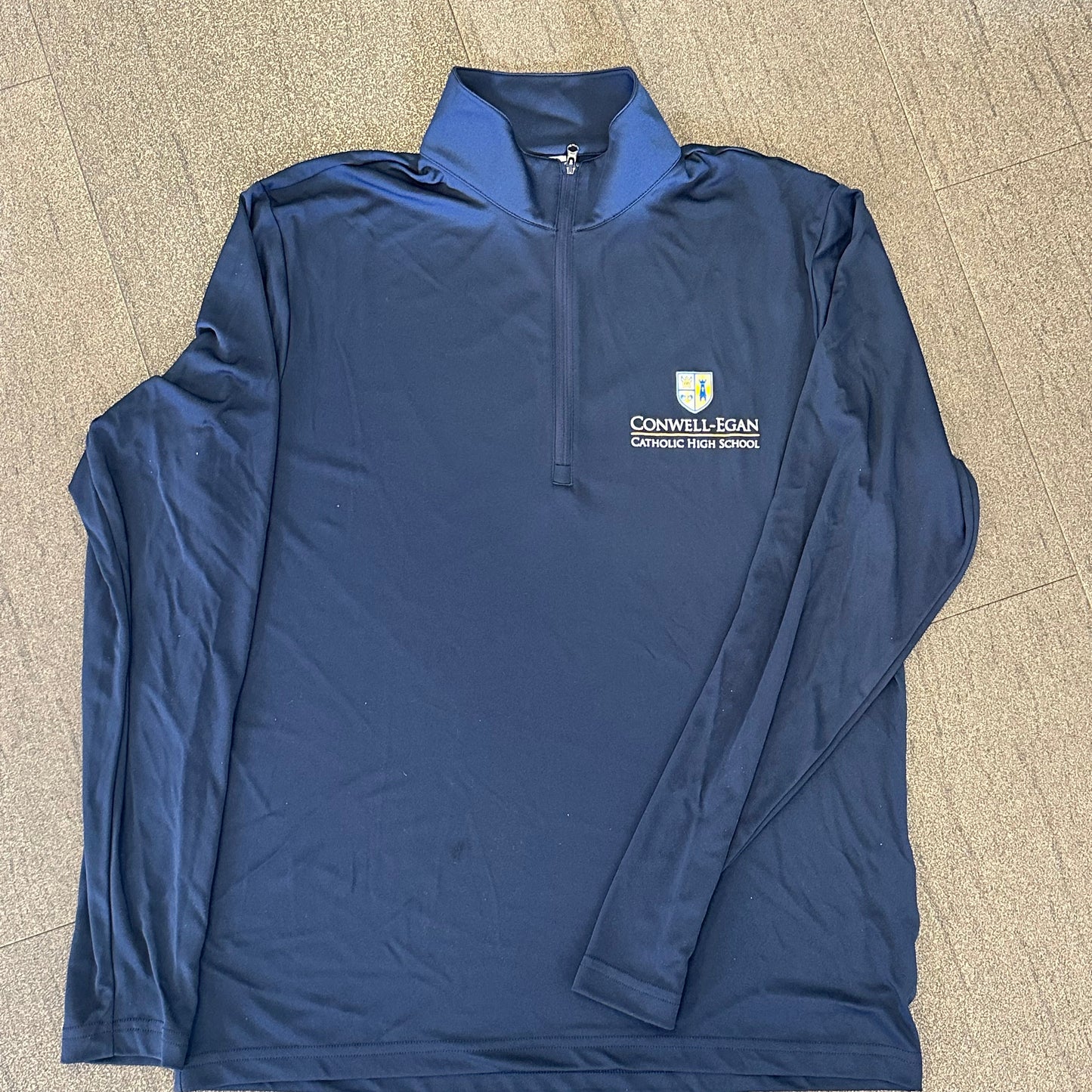Navy 1/4 Zip Long Sleeve Dry Fit