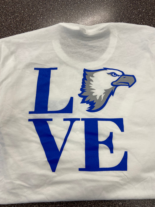 Next Level White "Love" Long Sleeve Tee Shirt