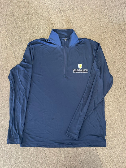 Navy 1/4 Zip Long Sleeve Dry Fit