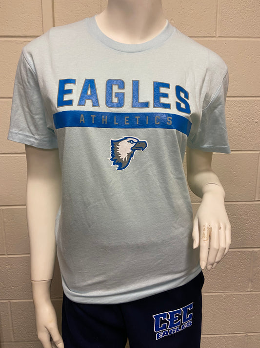 Next Level Ice Blue Tee - Eagles Athletics Logo