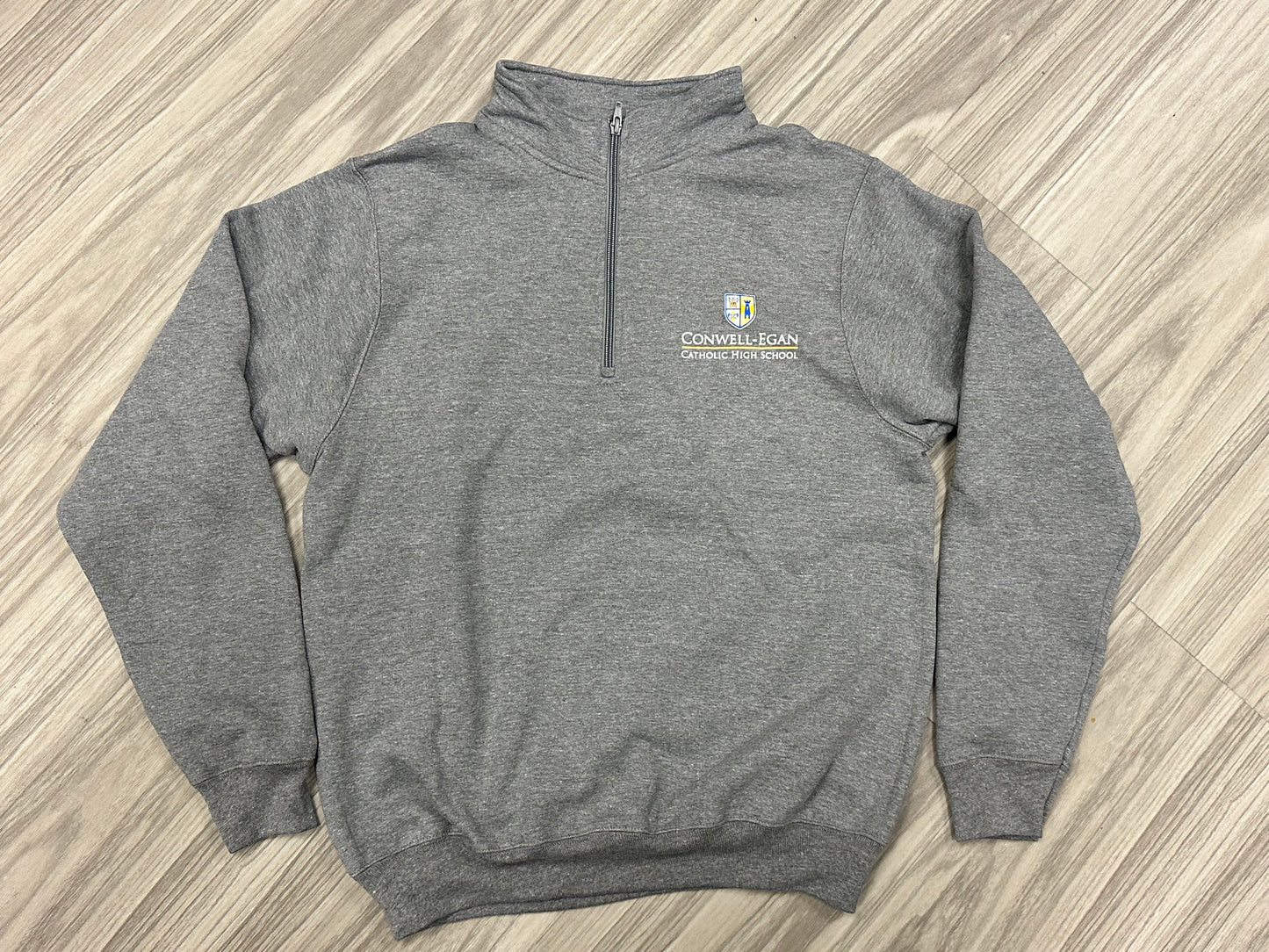 Heather Graphite  1/4 Zip Pullover Sweatshirt