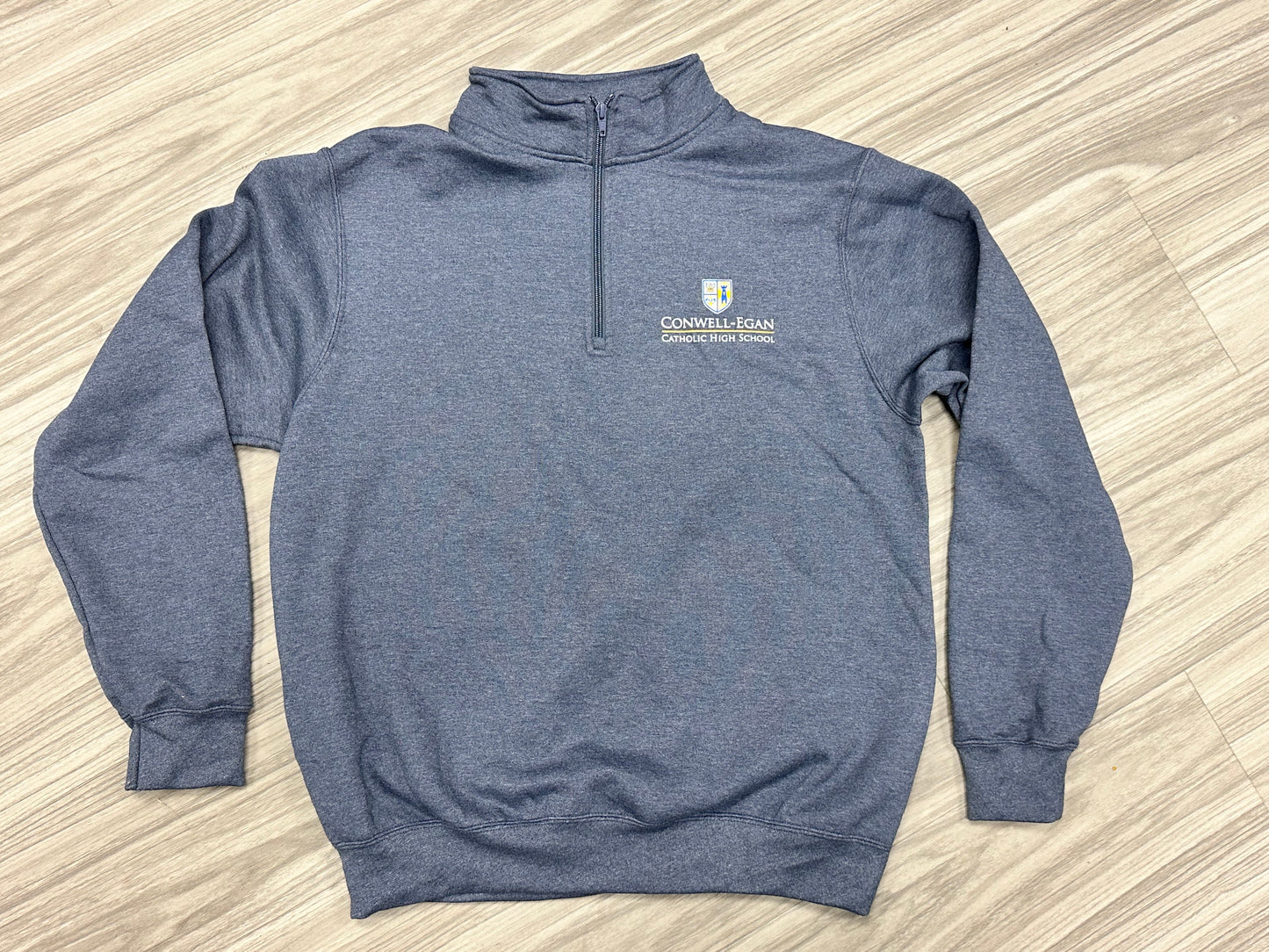 Heather Navy 1/4 Zip Pullover Sweatshirt