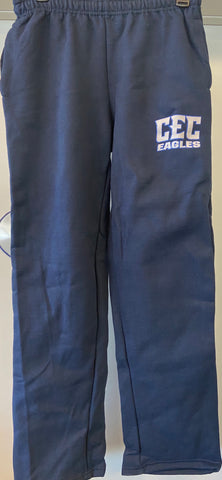 CEC Navy Pockets/Open Bottom Sweat Pants